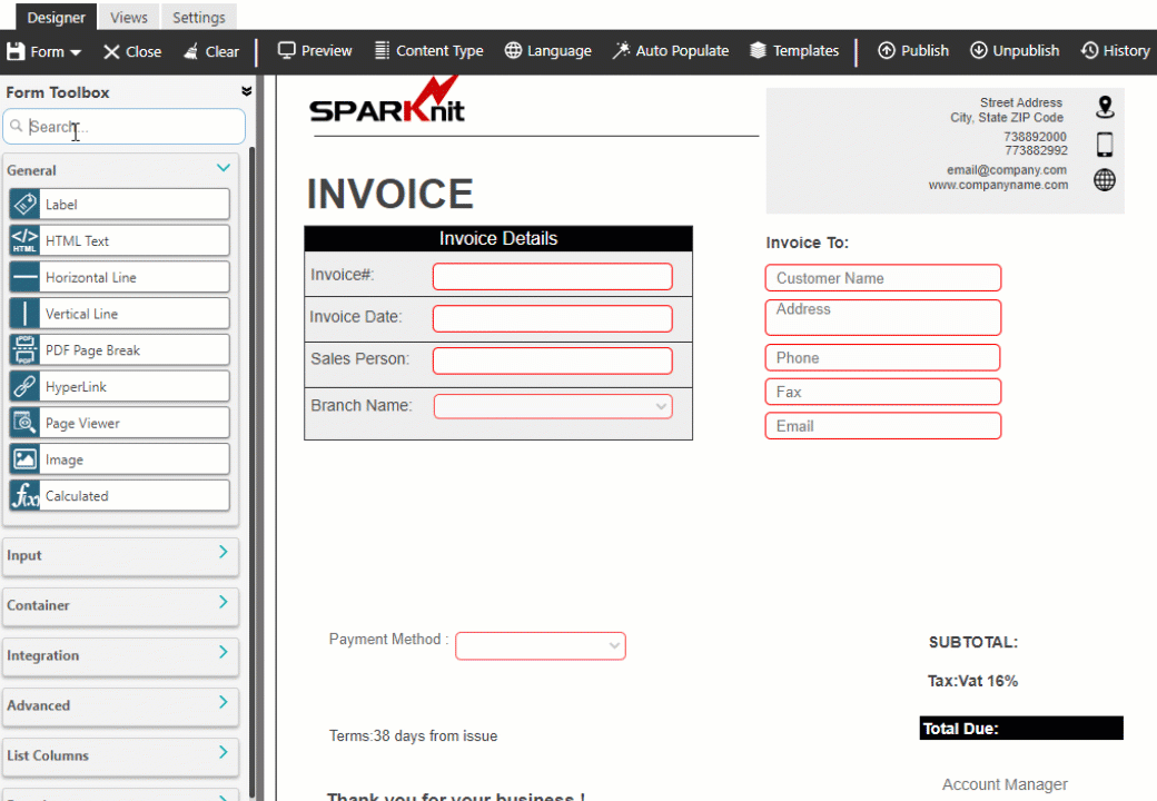 Style forms to match your design